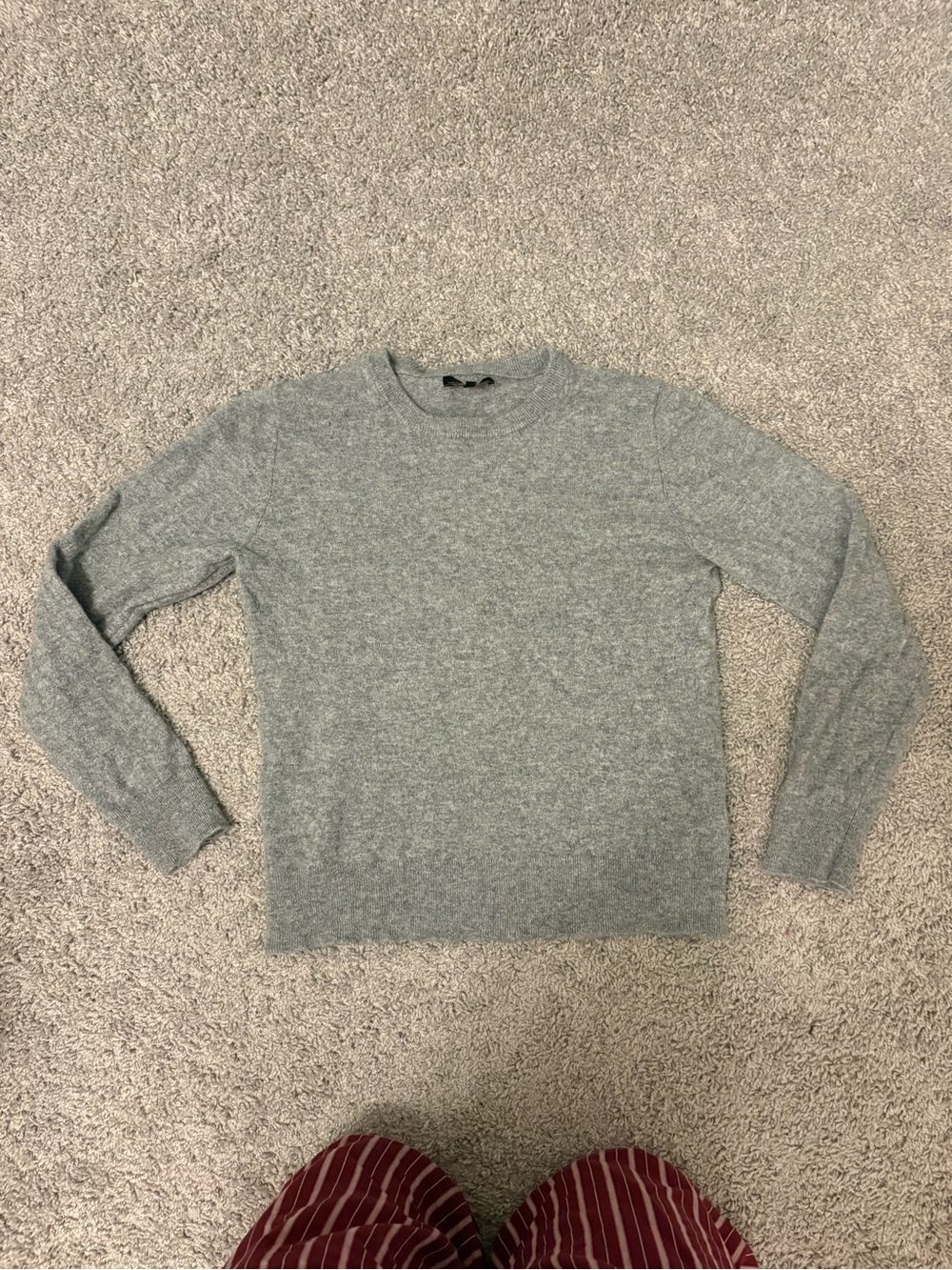 Light Gray Cashmere Crewneck Cardigan